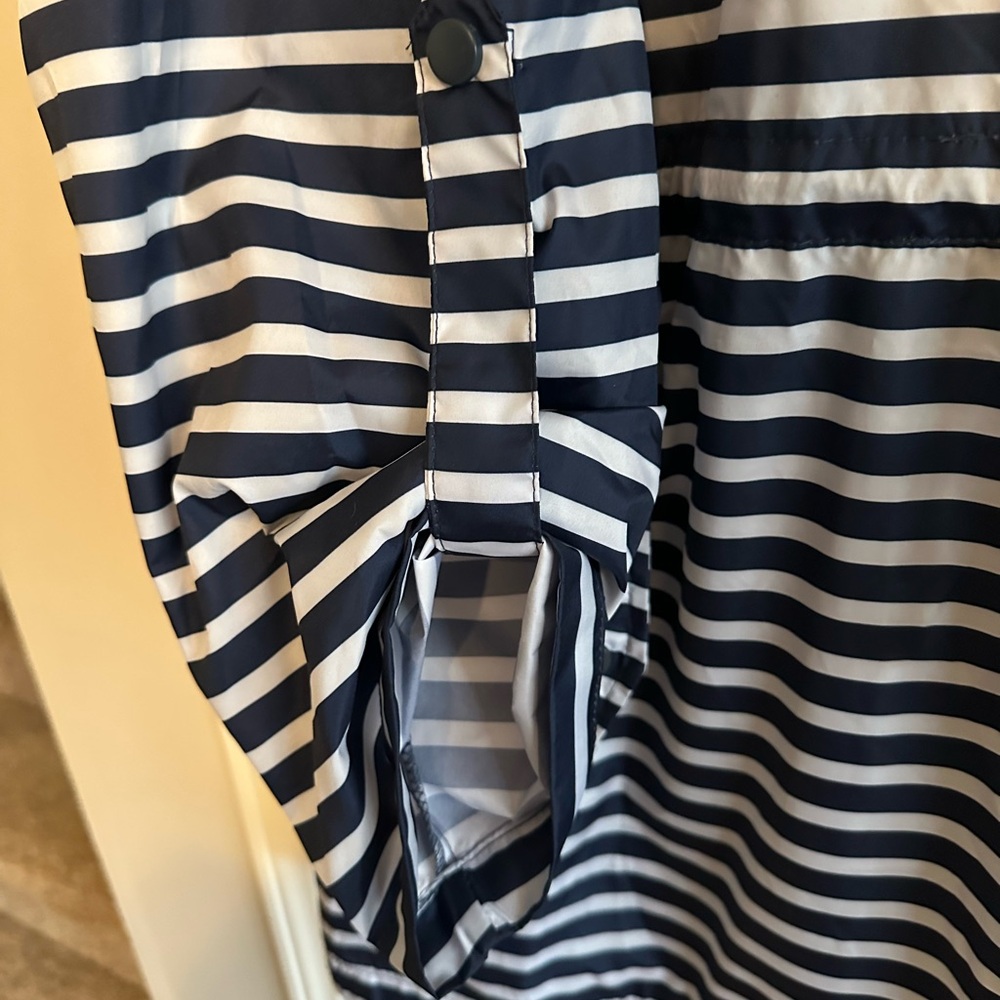 Big Chill Woman’s Navy and White Striped Raincoat - Picture 5 of 16